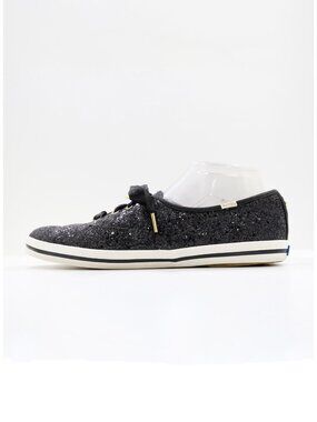 Keds x Kate Spade Champion Black Sequin Low Top Sneakers - 10
